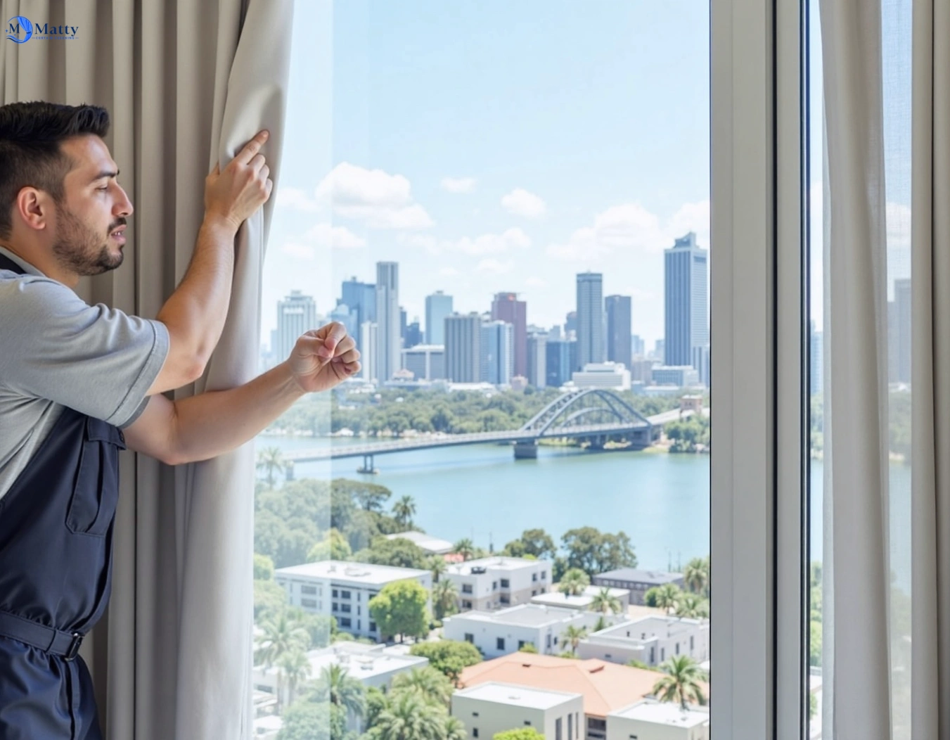 Professional curtain steam cleaning service pullenvale QLD by Matty Curtain Cleaning