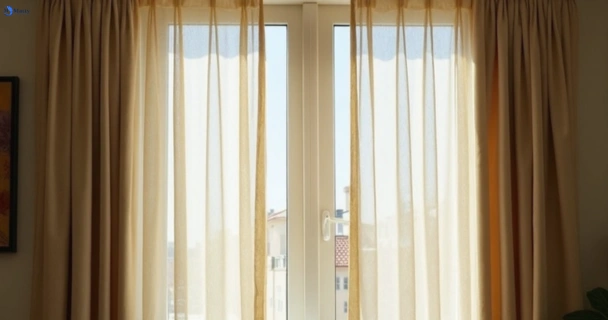 Dull dusty drapes in pullenvale before professional cleaning